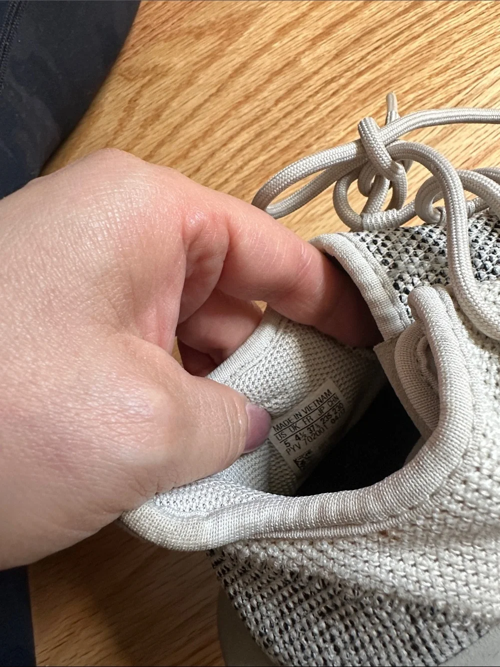 adidas Women’s Light Beige Knit Lace-Up Sneakers